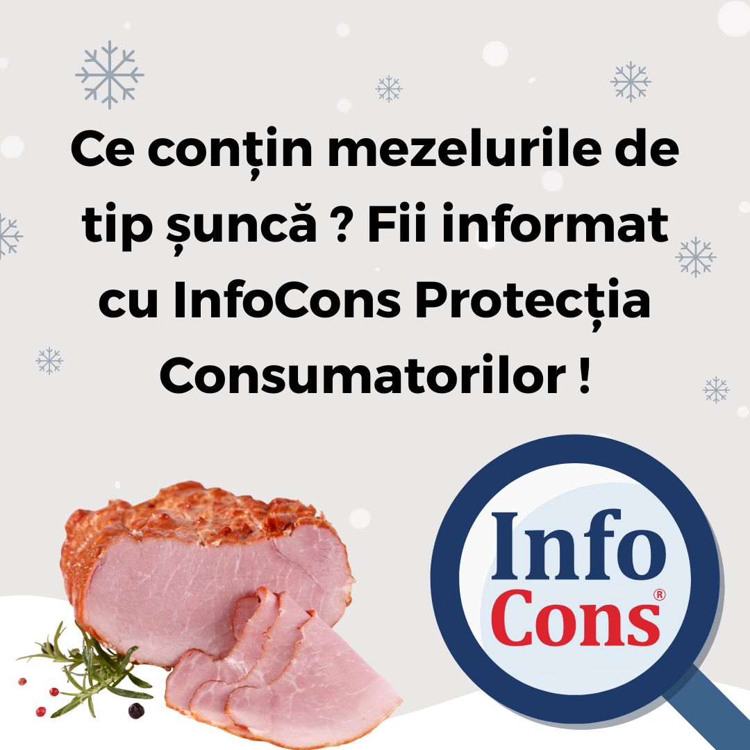 Ce conțin mezelurile de tip șuncă ? Fii informat cu InfoCons Protecția Consumatorilor !