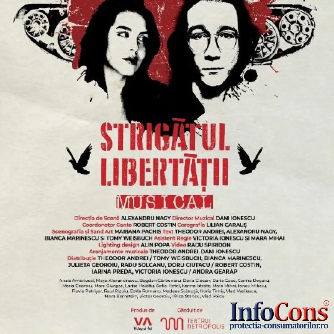 InfoCons protectia consumatorilor Partener al spectacolului &bdquo;STRIGĂTUL LIBERTĂȚII&rdquo;, primul musical rom&acirc;nesc dedicat unei povești din momentul Revoluției din Decembrie 1989
