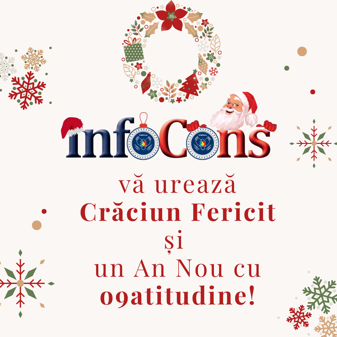 InfoCons Protecția Consumatorilor vă urează Crăciun Fericit și un An Nou cu o9atitudine !
