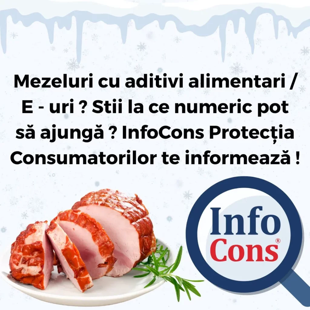 Mezeluri cu aditivi alimentari / E - uri ? Stii la ce numeric pot să ajungă ? InfoCons Protecția Consumatorilor te informează !