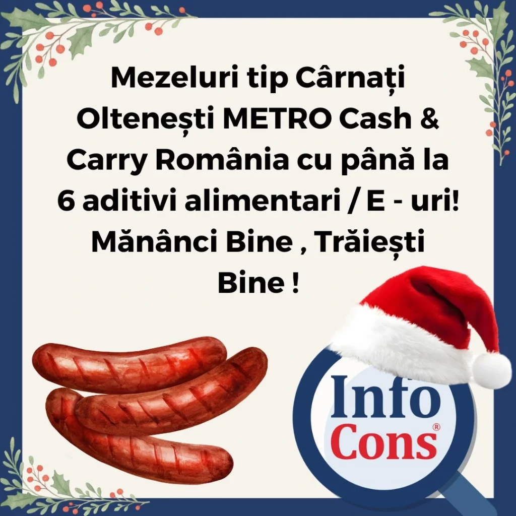 Mezeluri tip C&acirc;rnați Oltenești METRO Cash & Carry Rom&acirc;nia cu p&acirc;nă la 6 aditivi alimentari / E - uri ! Măn&acirc;nci Bine , Trăiești Bine !
