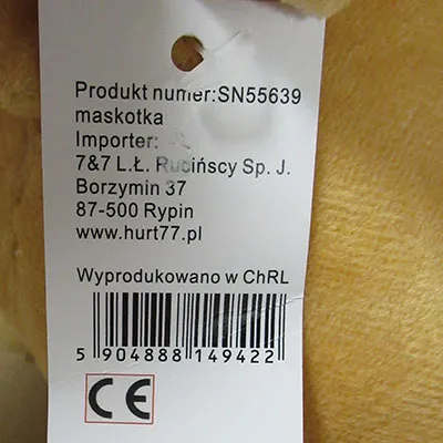 O jucărie moale &icirc;n formă de iepure.