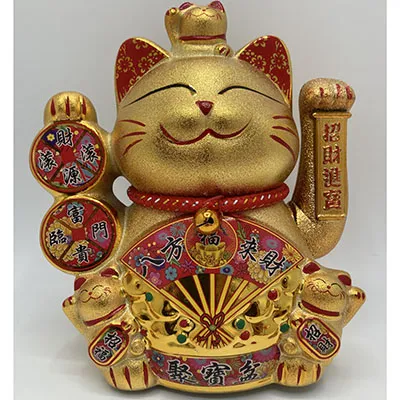 Pisică decorativă cu baterie, cu funcție de fluturare.