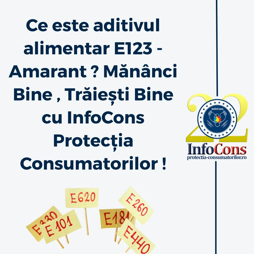 Ce este aditivul alimentar E123 &ndash; Amarant ? Măn&acirc;nci Bine , Trăiești Bine cu InfoCons Protecția Consumatorilor !