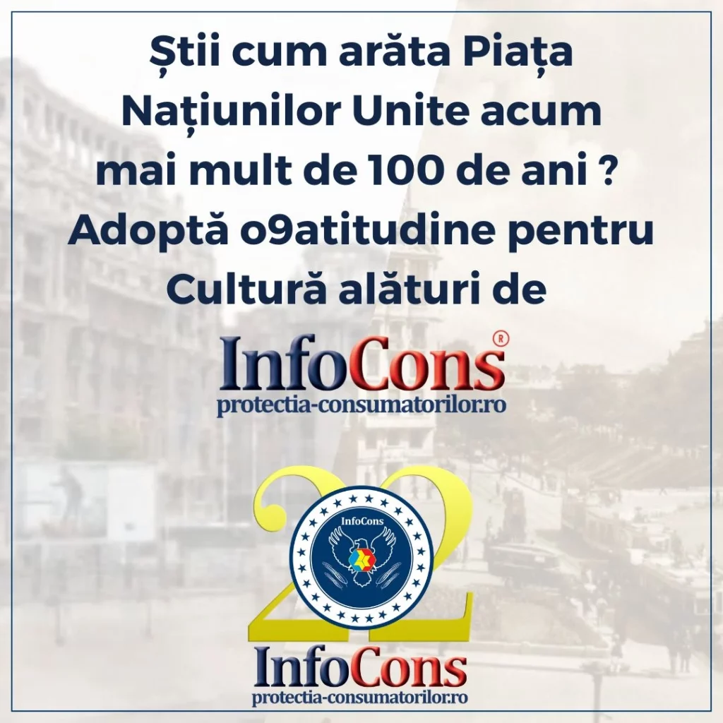 Știi cum arăta Piața Națiunilor Unite acum mai mult de 100 de ani ? Adoptă o9atitudine pentru Cultură alături de InfoCons Protecția Consumatorilor !