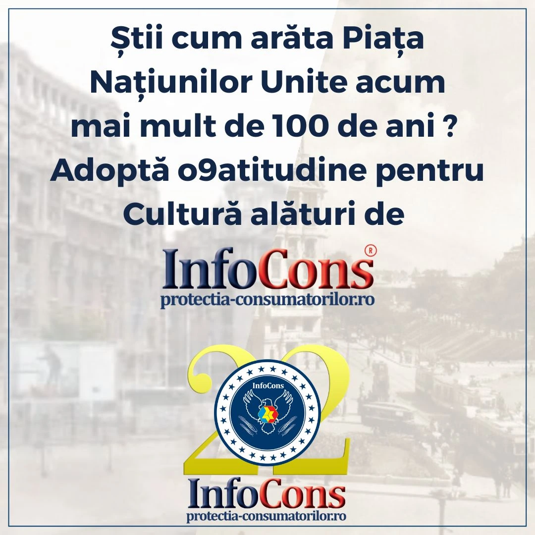 Știi cum arăta Piața Națiunilor Unite acum mai mult de 100 de ani ? Adoptă o9atitudine pentru Cultură alături de InfoCons Protecția Consumatorilor !