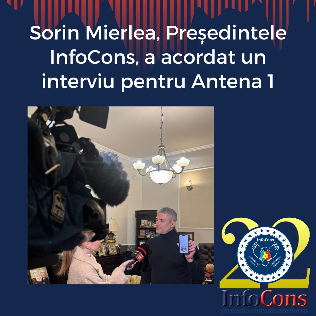 Sorin Mierlea , Președintele InfoCons Protecția Consumatorilor , a acordat un interviu pentru Antena 1 - Observator despre jucăria retrasă de pe piața din SUA