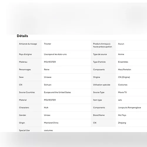 Costum Fancy-dress &icirc;n verde reprezent&acirc;nd Hulk, compus dintr-un costum dintr-o singură bucată cu trunchi căptușit și biceps și o mască rigidă din plastic cu o bandă elastică. Produs v&acirc;ndut online, &icirc;n special prin intermediul AliExpress (identificator unic de produs: 1005008419344706).