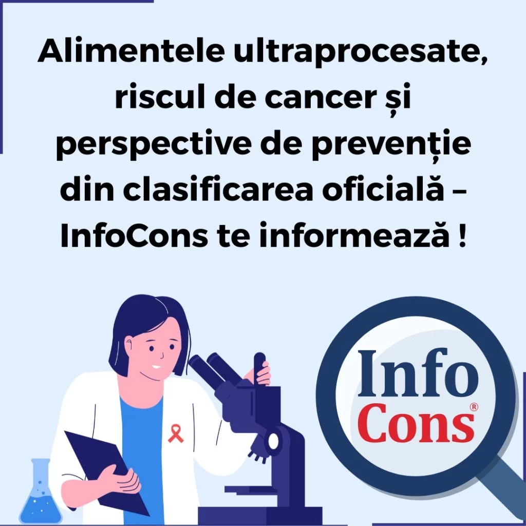 Alimentele ultraprocesate , riscul de cancer și perspective de prevenție din clasificarea oficială – InfoCons Protecția Consumatorilor te informează !