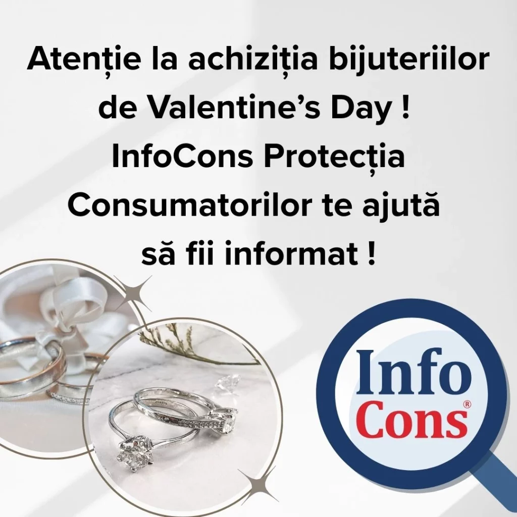 Atenție la achiziția bijuteriilor de Valentine&rsquo;s Day ! InfoCons Protecția Consumatorilor te ajută să fii informat !