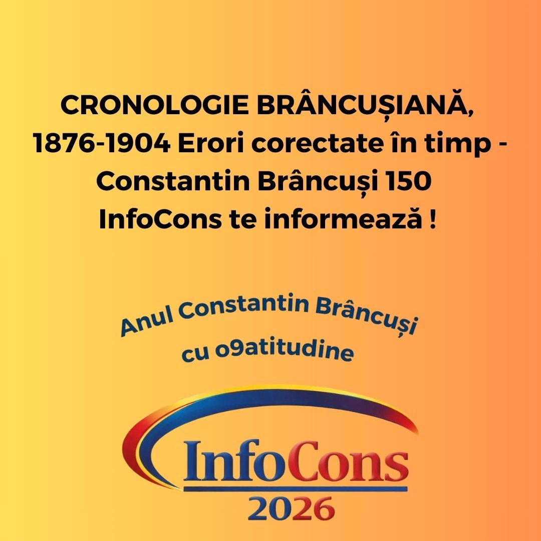 CRONOLOGIE BR&Acirc;NCUȘIANĂ, 1876-1904 Erori corectate &icirc;n timp &ndash; Constantin Br&acirc;ncuși 150 &ndash; InfoCons te informează !
