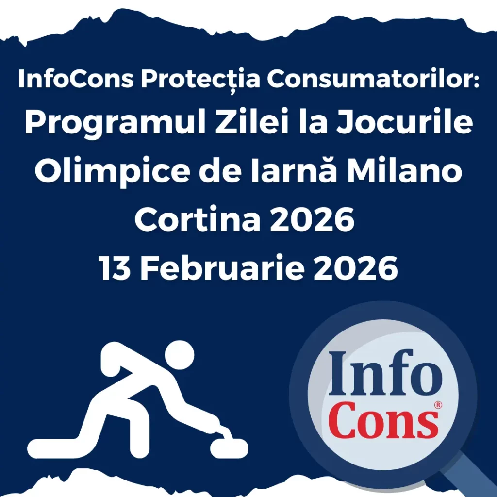InfoCons Protecția Consumatorilor : Programul Zilei la Jocurile Olimpice de Iarnă Milano Cortina 2026 - 13 Februarie 2026