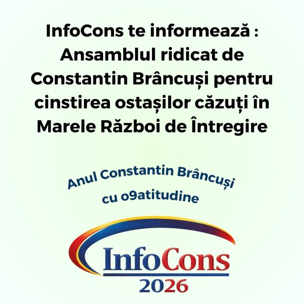 InfoCons te informează : Ansamblul ridicat de Constantin Brâncuși pentru cinstirea ostașilor căzuți în Marele Război de Întregire