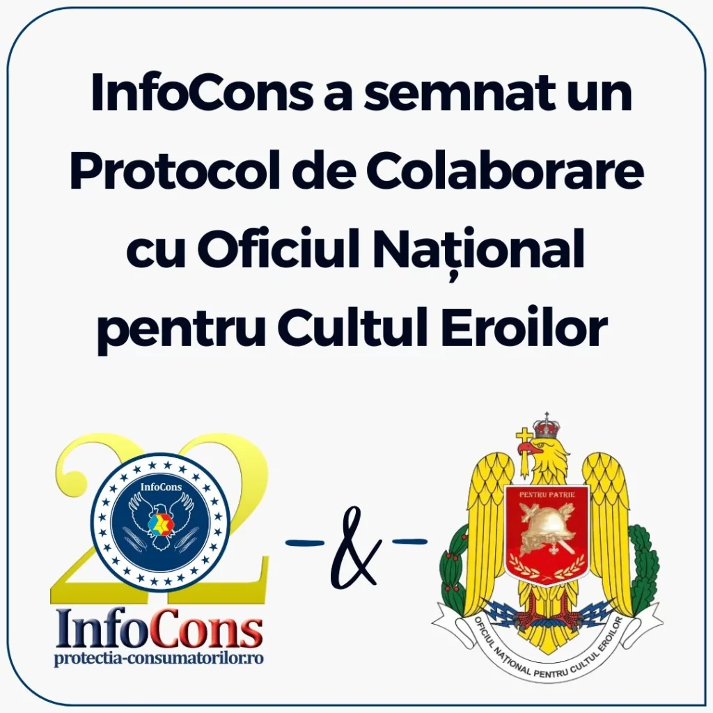 Mișcarea de Protecția Consumatorilor &ndash; InfoCons a semnat un Protocol de Colaborare cu Oficiul Național pentru Cultul Eroilor