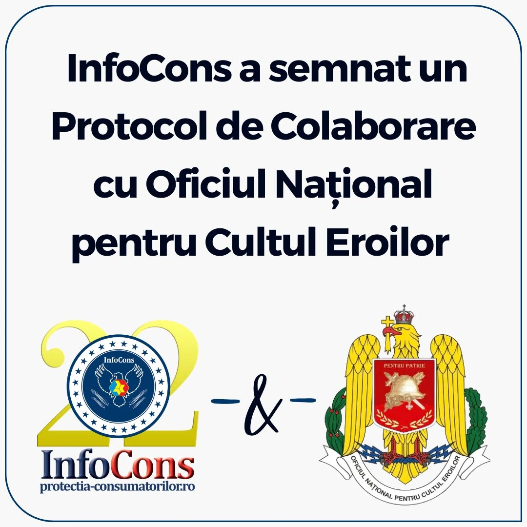 Mișcarea de Protecția Consumatorilor &ndash; InfoCons a semnat un Protocol de Colaborare cu Oficiul Național pentru Cultul Eroilor