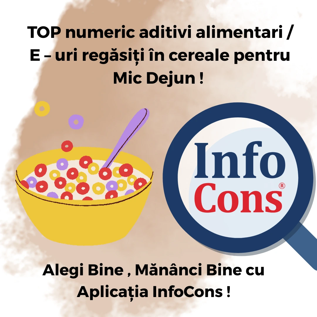 TOP numeric aditivi alimentari / E &ndash; uri regăsiți &icirc;n cereale pentru Mic Dejun ! Alegi Bine , Măn&acirc;nci Bine cu Aplicația InfoCons !