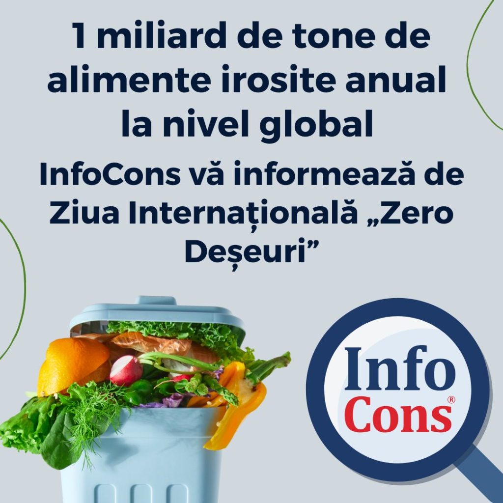 1 miliard de tone de alimente irosite anual la nivel global &ndash; InfoCons vă informează de Ziua Internațională &bdquo;Zero Deșeuri&rdquo;