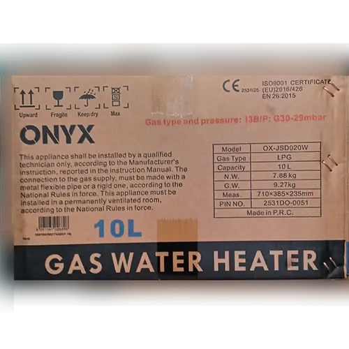 ONYX - &Icirc;ncălzitor de apă cu gaz