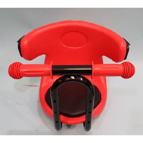 Scaun de bicicletă pentru copii de culoare roșie, neagră, albastră sau verde, cu mânere și suporturi pentru picioare. Produs vândut online, în special prin intermediul Aliexpress (identificatori unici de produs: 1005005686219917, 1005010559483782, 1005008997247143, 1005010426785671).