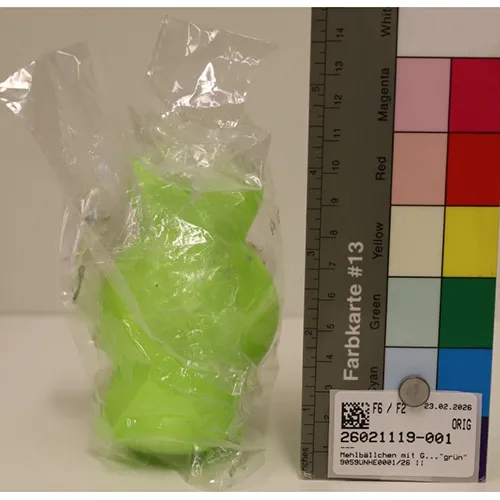 Jucărie squishy în formă de iepure.