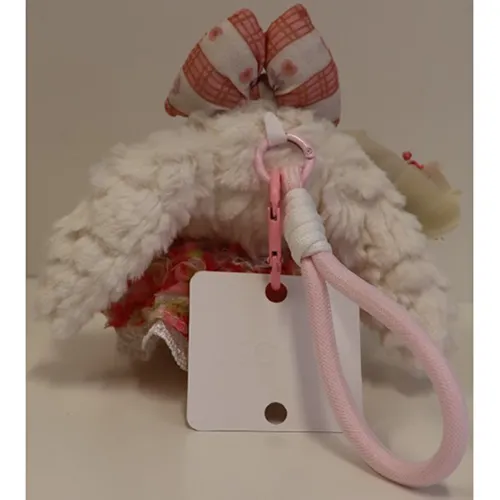 Jucărie moale, în formă de iepure și urs, cu un inel cu cheie.