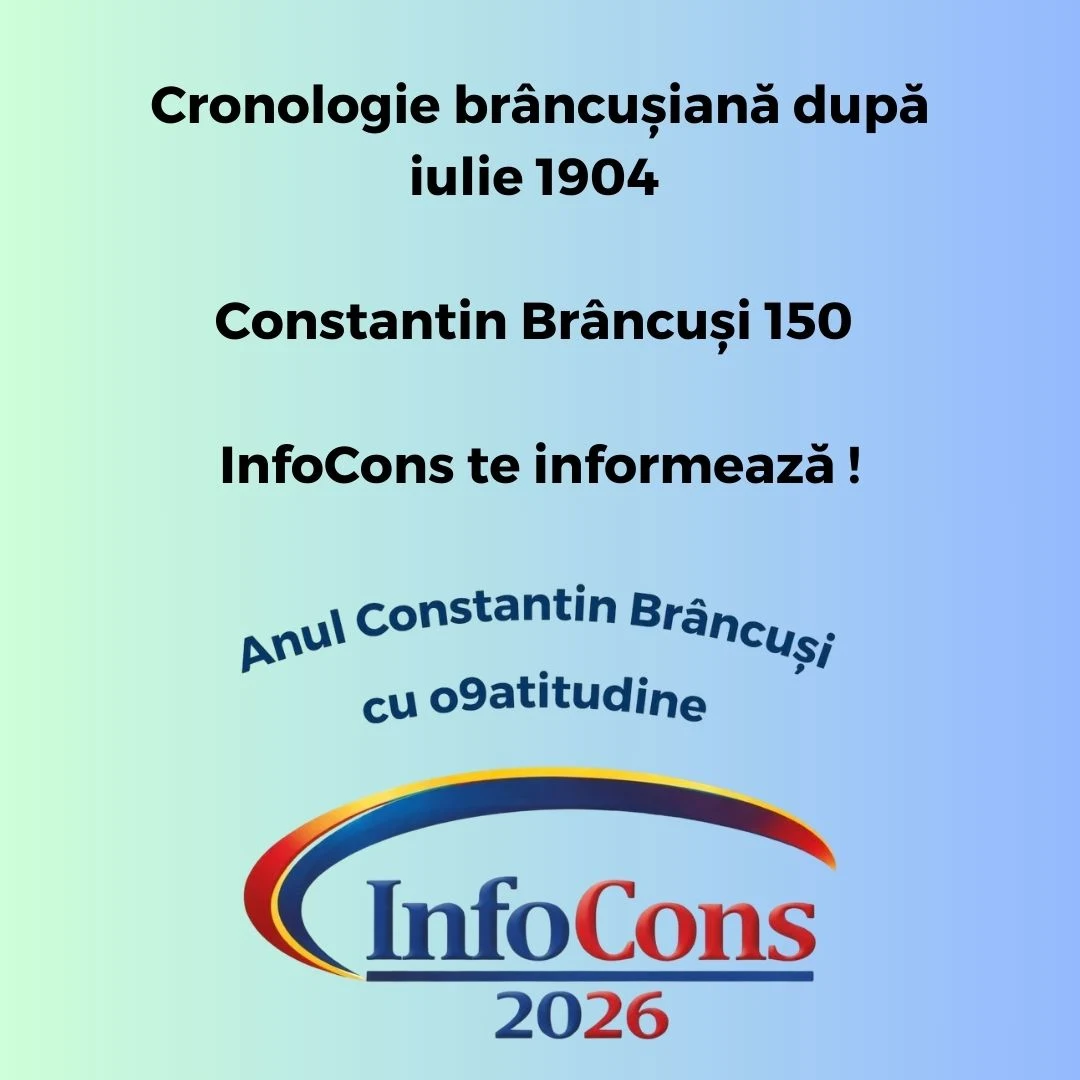 Cronologie br&acirc;ncușiană după iulie 1904 &ndash; Constantin Br&acirc;ncuși 150 &ndash; InfoCons te informează !