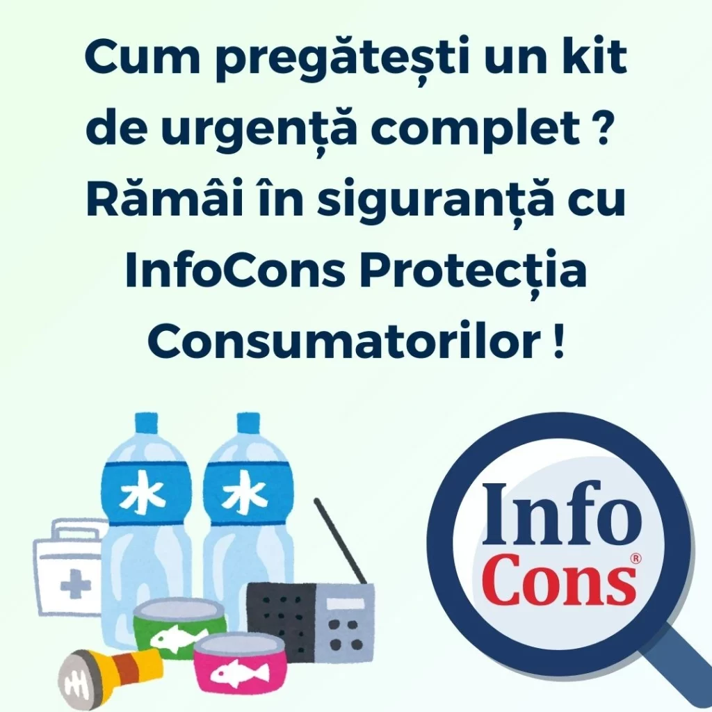 Cum pregătești un kit de urgență complet ? Răm&acirc;i &icirc;n siguranță cu InfoCons Protecția Consumatorilor !