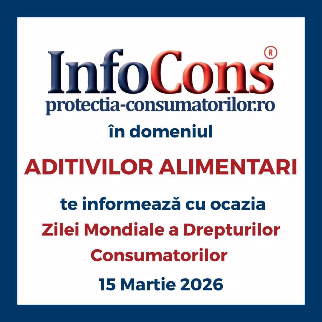 InfoCons Protecția Consumatorului în domeniul Aditivilor Alimentari