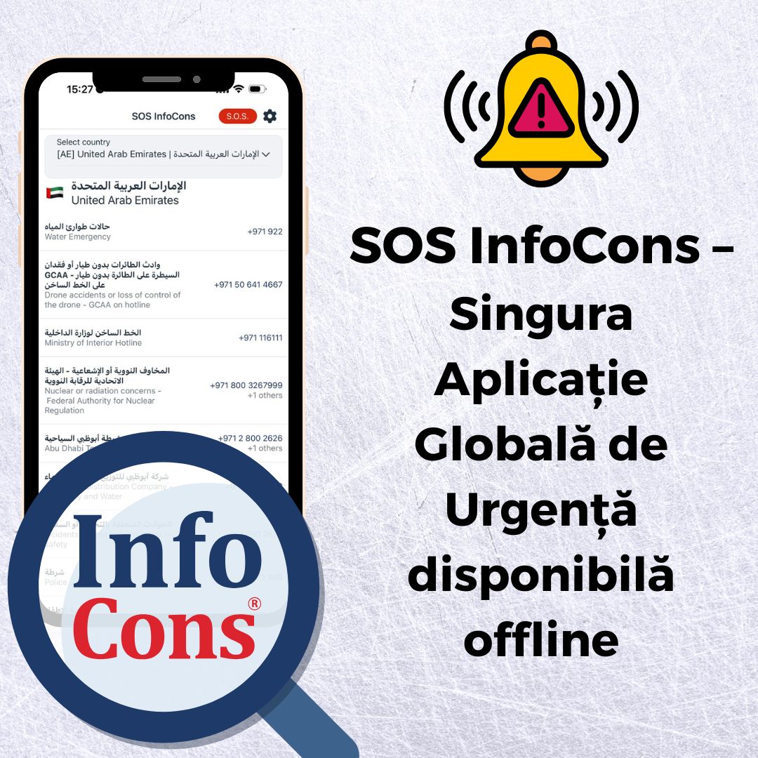 SOS InfoCons &ndash; Singura Aplicație Globală de Urgență disponibilă offline