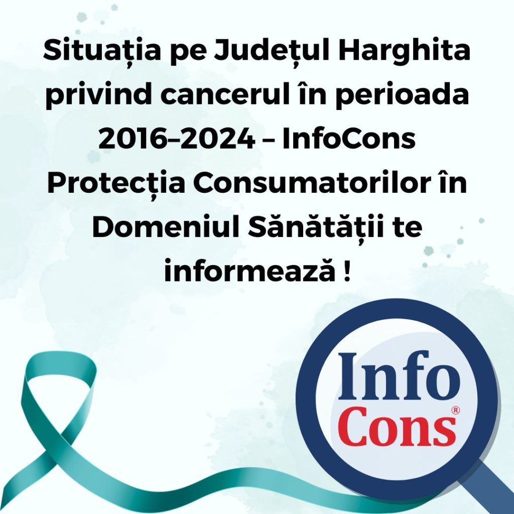 Situația pe Județul Harghita privind cancerul &icirc;n perioada 2016&ndash;2024 &ndash; InfoCons Protecția Consumatorilor &icirc;n Domeniul Sănătății te informează !