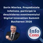 Sorin Mierlea , Președintele InfoCons Protecția Consumatorilor , participă la deschiderea evenimentului Digital Innovation Summit Bucharest 2026