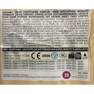 GBV-Weco Vuurwerk B.V. - Focuri de artificii