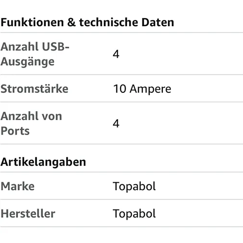 Topabol - Adaptor de alimentare USB