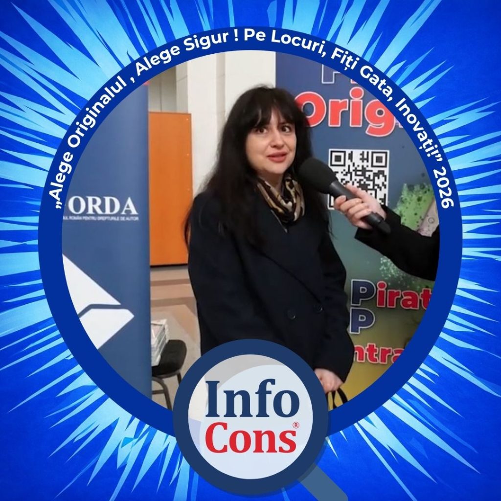 Mesajul doamnei Palici Florela &ndash; Procuror Sef in cadrul Parchetul de pe langa Inalta Curte de Casatie si Justitie &ndash; Ziua Mondiala a Proprietatii Intelectuale / IP Day &ndash; Inovați cu InfoCons pentru Proprietate Intelectuala !