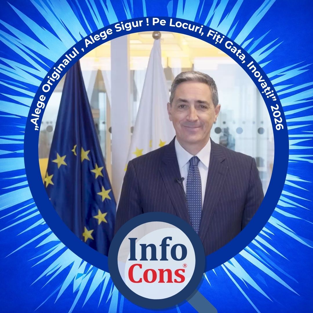 Mesajul domnului João Negrão , Director Executiv EUIPO – Oficiul Uniunii Europene pentru Proprietate Intelectuala – Ziua Mondiala a Proprietatii Intelectuale 2026 / IP Day – Inovați cu InfoCons pentru Proprietate Intelectuala !