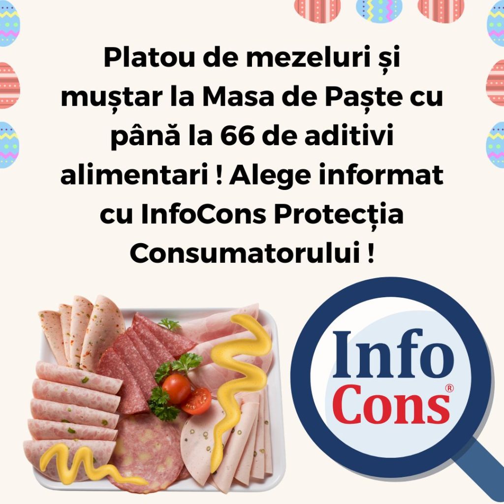 Platou de mezeluri și muștar la Masa de Paște cu până la 66 de aditivi alimentari ! Alege informat cu InfoCons Protecția Consumatorului !