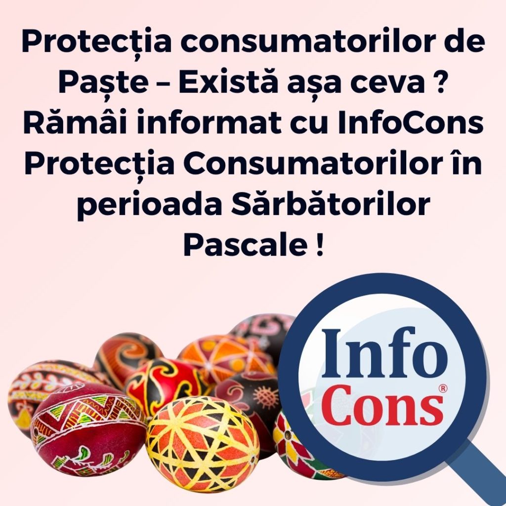 Protecția consumatorilor de Paște &ndash; Există așa ceva ? Răm&acirc;i informat cu InfoCons Protecția Consumatorilor &icirc;n perioada Sărbătorilor Pascale !