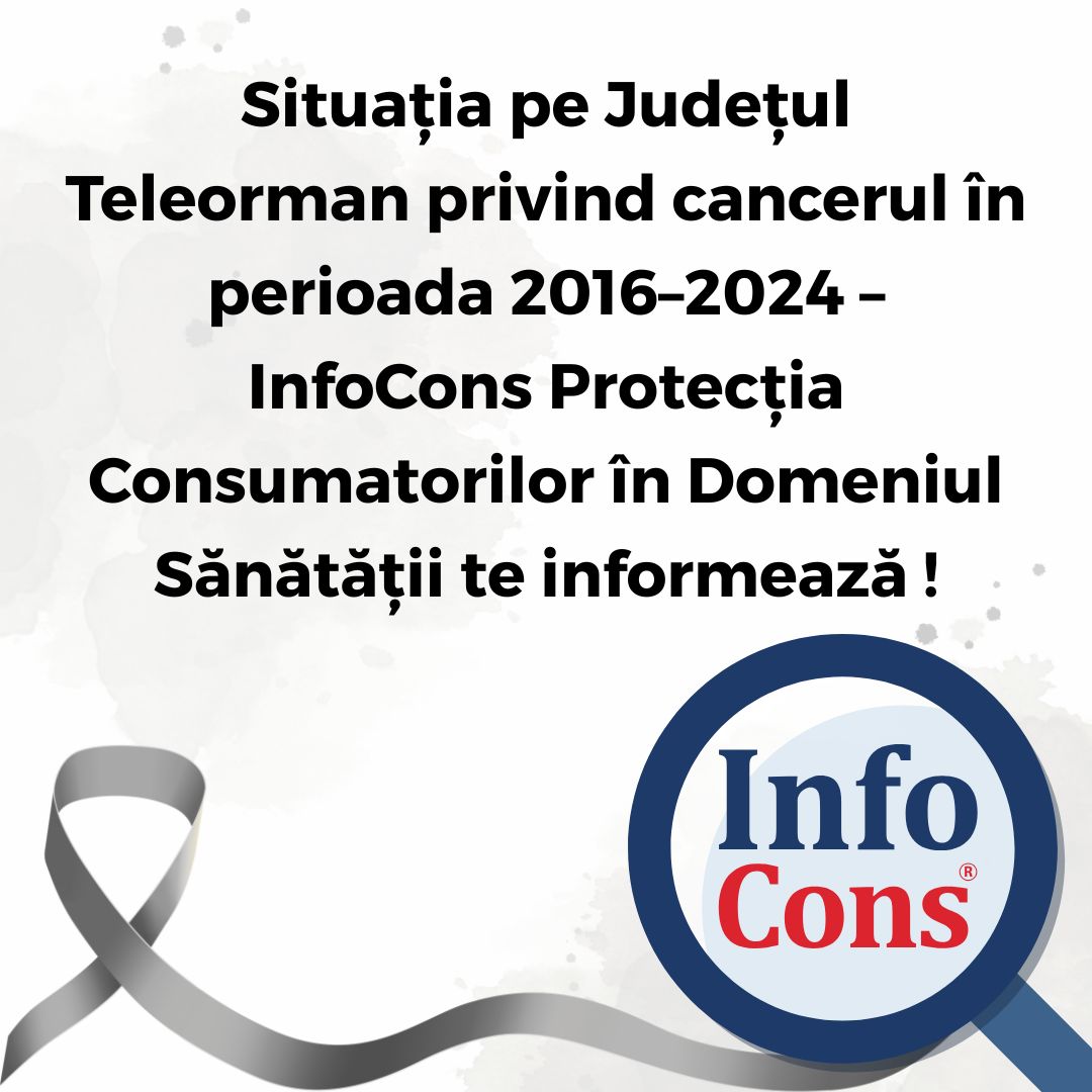 Situația pe Județul Teleorman privind cancerul în perioada 2016–2024 – InfoCons Protecția Consumatorilor în Domeniul Sănătății te informează !