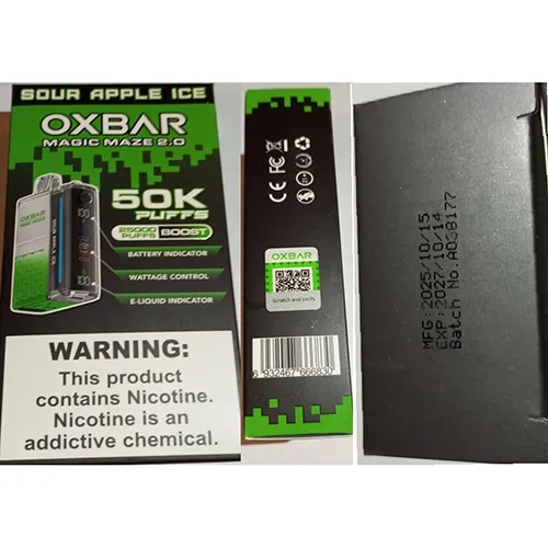 OXBAR - Tigara electronica de unica folosinta