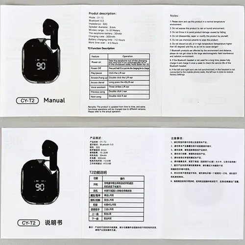Căști fără fir negre cu carcasă de încărcare. Produs vândut online, în special prin intermediul www.magicsystem.hu