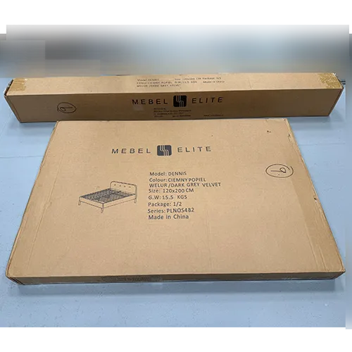 Pat de o persoană, 120 cm lungime, gri. Produsul este fabricat din lemn, metal, spumă PU și țesătură de tapițerie. Produs v&acirc;ndut online, &icirc;n special prin intermediul www.novynabytok.sk.
