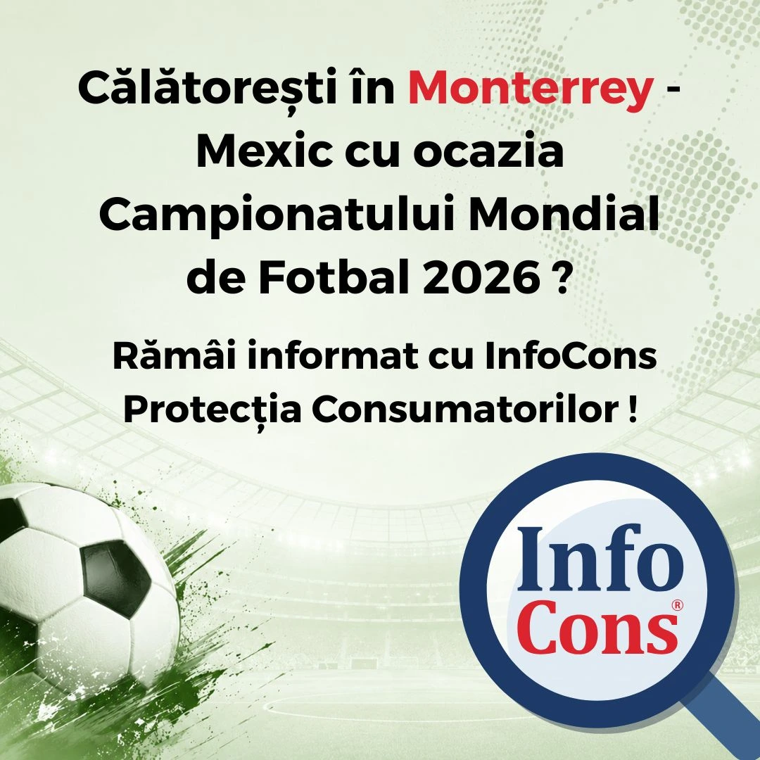 Călătorești în Monterrey - Mexic cu ocazia Campionatului Mondial de Fotbal 2026 ? Rămâi informat cu InfoCons Protecția Consumatorilor !