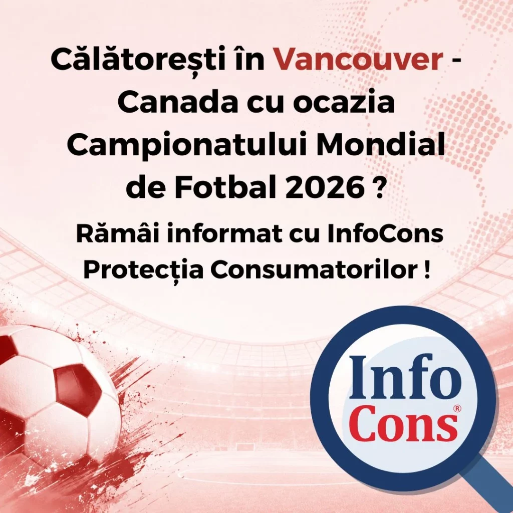 Călătorești în Vancouver - Canada cu ocazia Campionatului Mondial de Fotbal 2026 ? Rămâi informat cu InfoCons Protecția Consumatorilor !