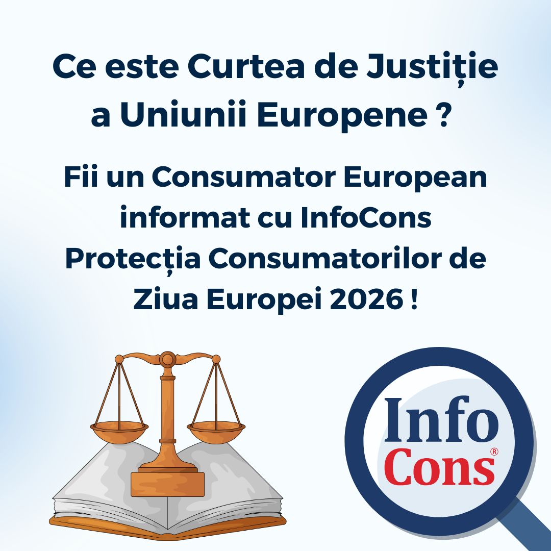 Ce este Curtea de Justiție a Uniunii Europene ? Fii un Consumator European informat cu InfoCons Protecția Consumatorilor de Ziua Europei 2026