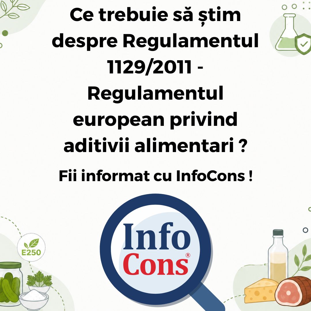 Ce trebuie să știm despre Regulamentul 1129/2011 - Regulamentul european privind aditivii alimentari ? Fii informat cu InfoCons Protecția Consumatorilor !