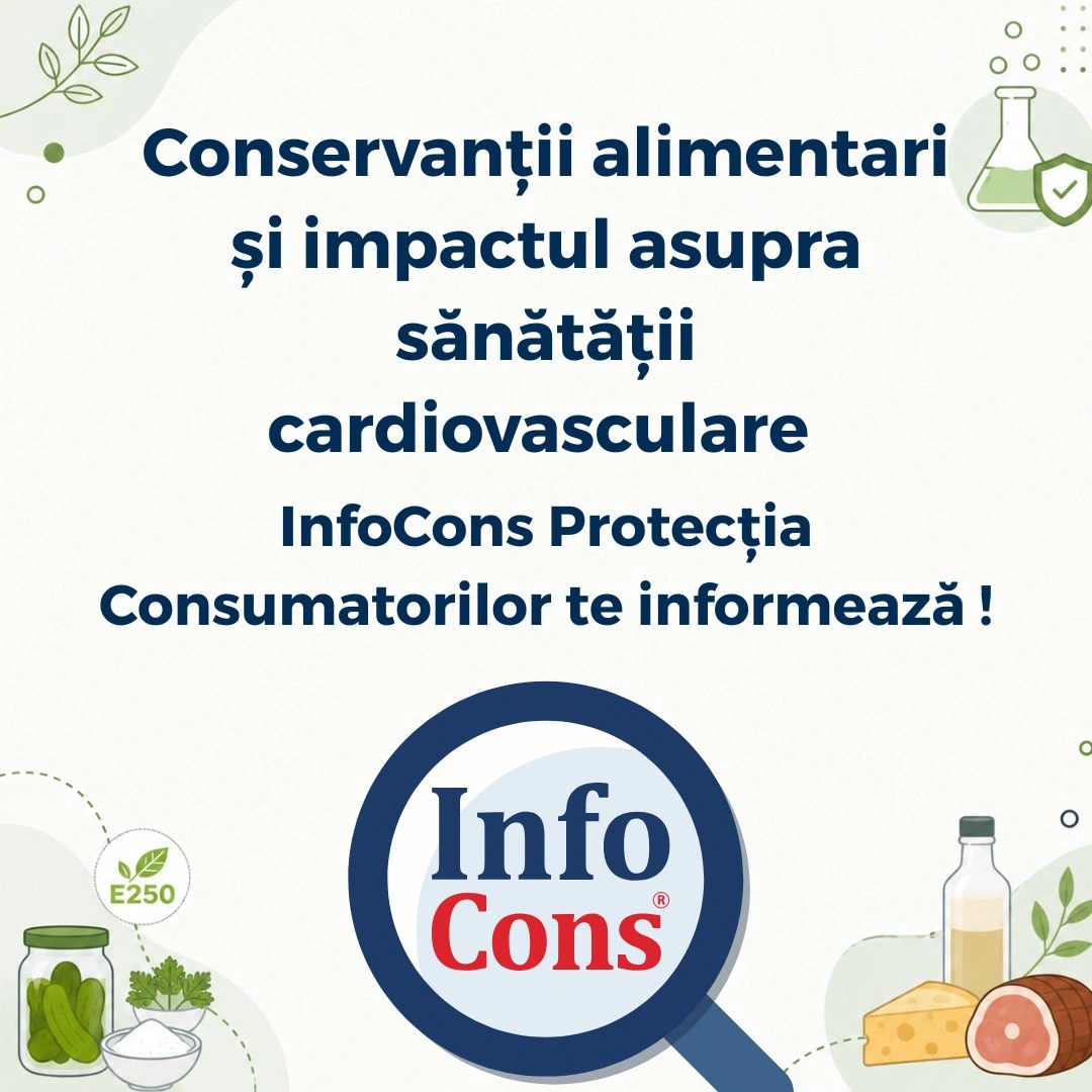 Conservanții alimentari și impactul asupra sănătății cardiovasculare – InfoCons Protecția Consumatorilor te informează !