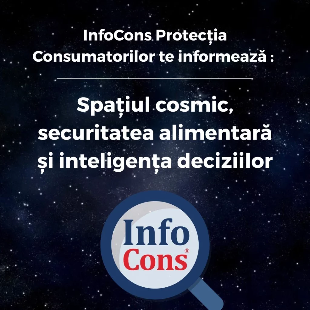 InfoCons Protecția Consumatorilor te informează : Spațiul cosmic, securitatea alimentară și inteligența deciziilor