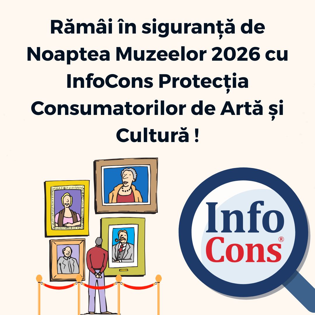 Rămâi în siguranță de Noaptea Muzeelor 2026 cu InfoCons Protecția Consumatorilor de Artă și Cultură !