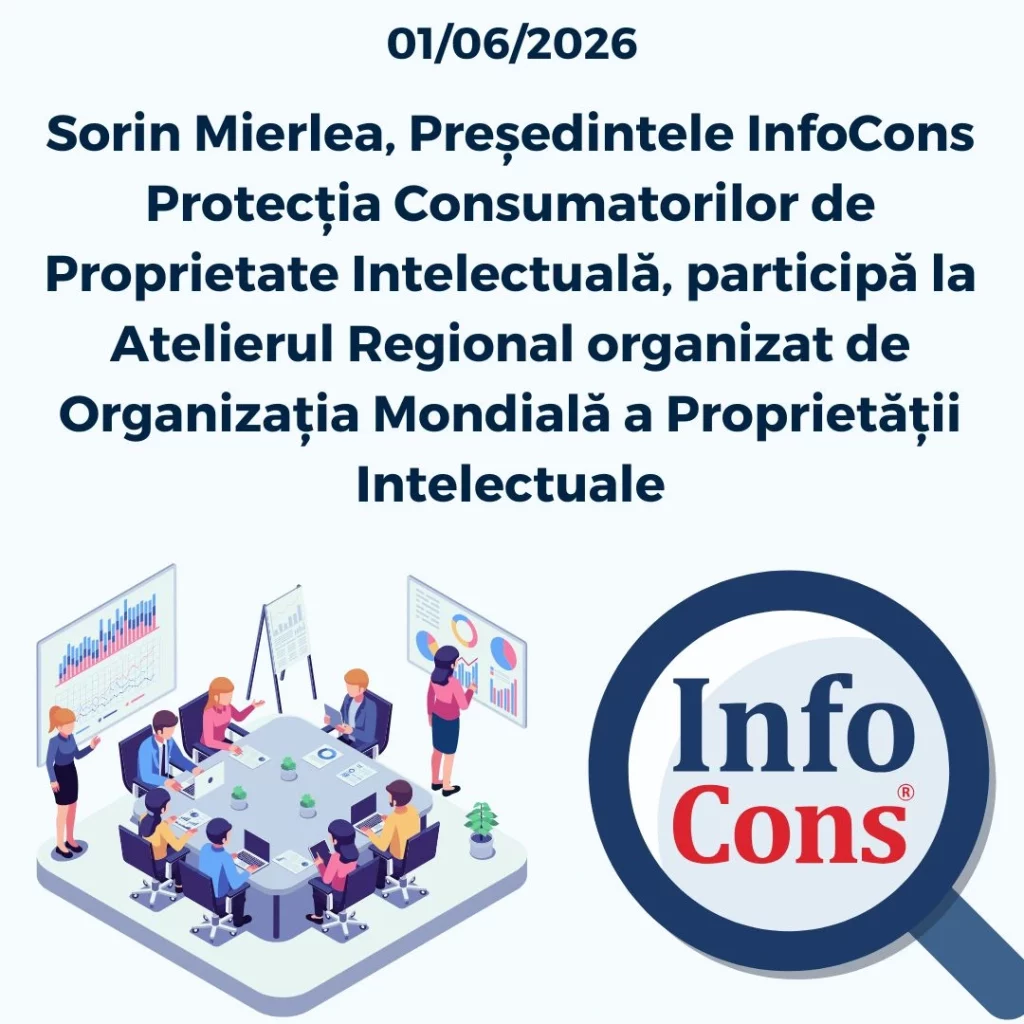 Sorin Mierlea , Președintele InfoCons Protecția Consumatorilor de Proprietate Intelectuală / IP , participă la Atelierul Regional organizat de Organizația Mondială a Proprietății Intelectuale OMPI / World Intellectual Property Organization WIPO / Organisation mondiale de la propri&eacute;t&eacute; intellectuelle OMPI