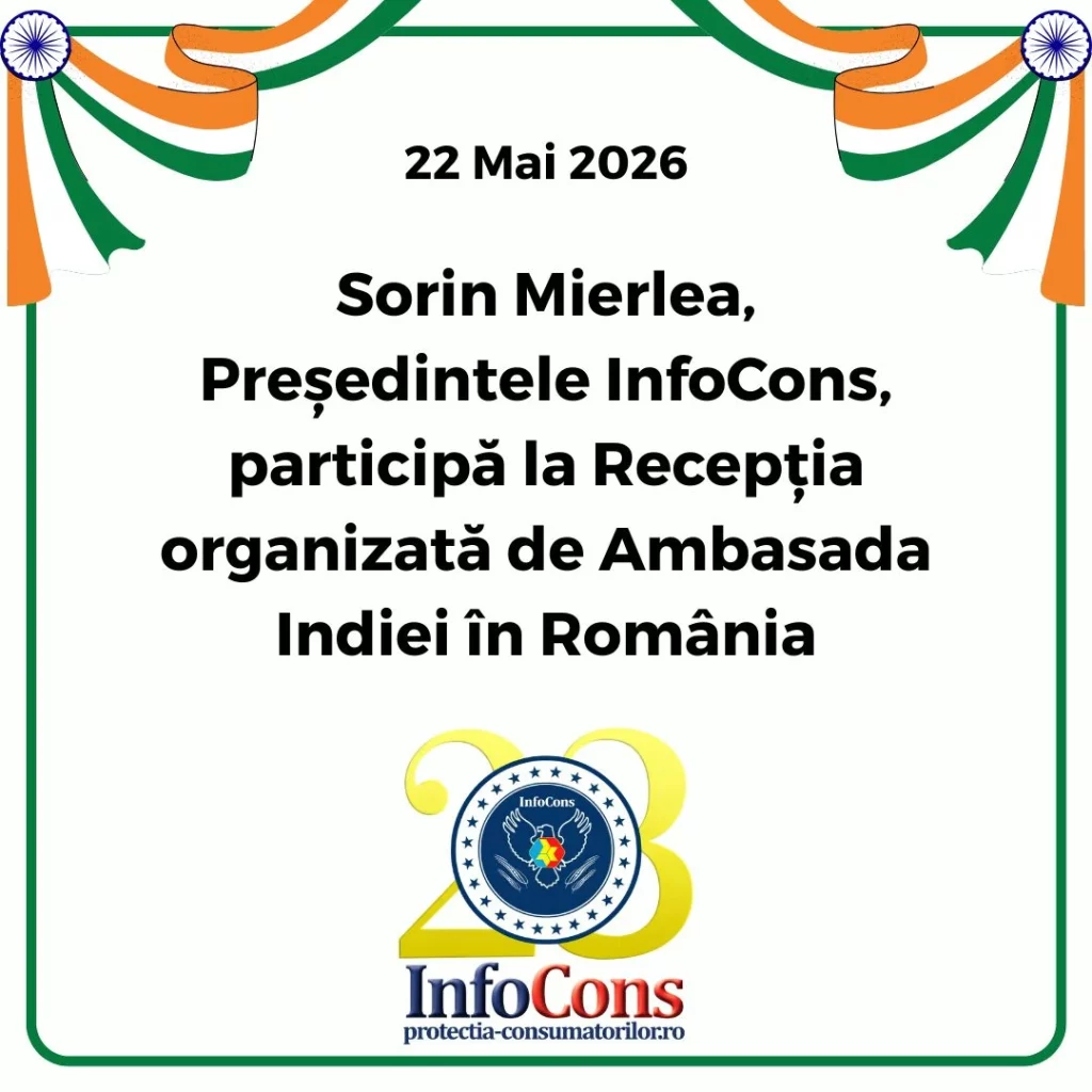 Sorin Mierlea , Președintele InfoCons Protecția Consumatorului , participă la Recepția organizată de Ambasada Indiei &icirc;n Rom&acirc;nia
